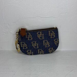 Dooney & Bourke Shadow Collection mini denim coin purse